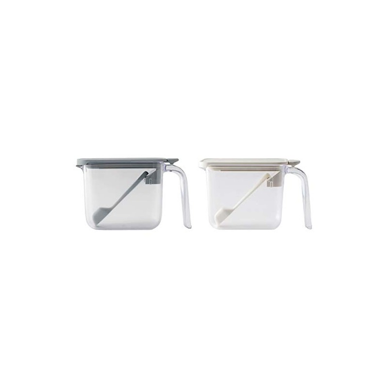 Marna Seasoning Pot, Gray, White, Set of 2