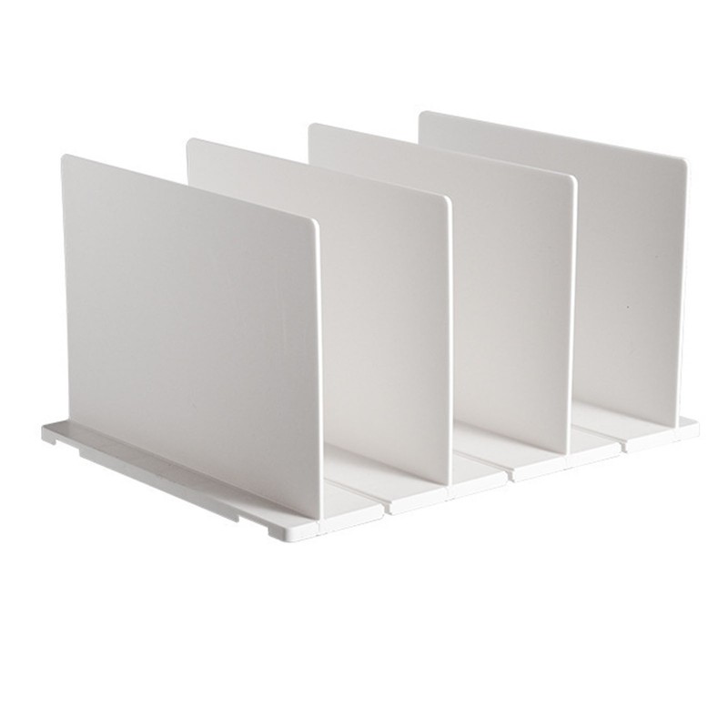 Shelf Divider White Sturdy Plastic Easy Assembly Adjustable Vertical Handbag