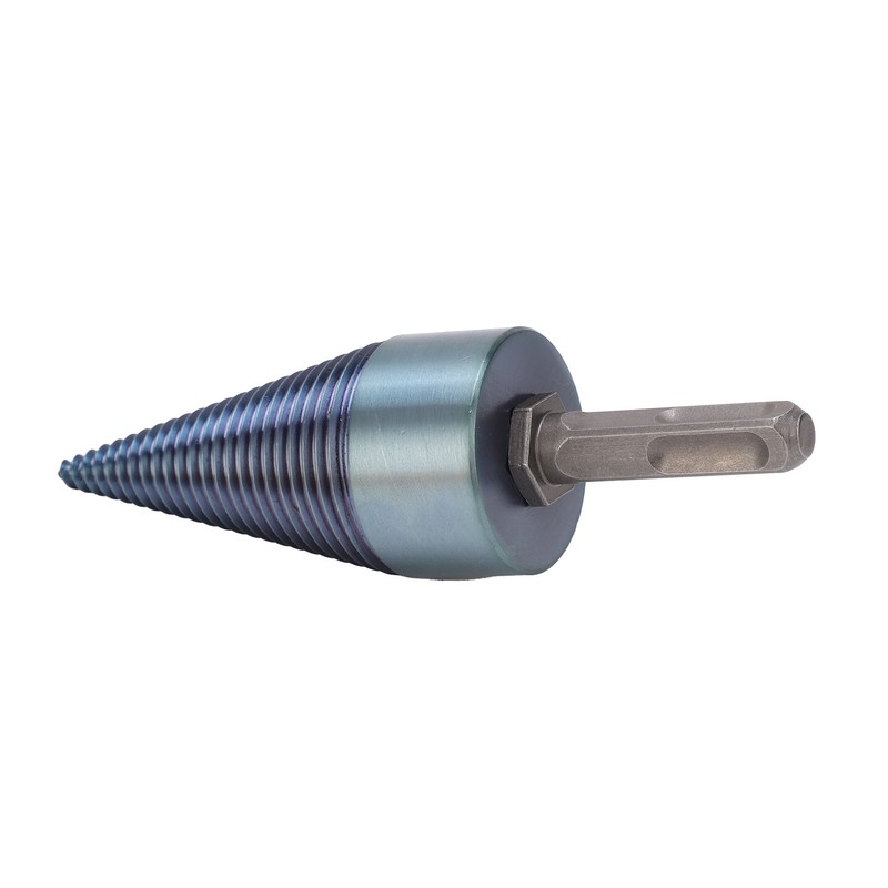 Firewood Split Drill Bit Square Shank BluePlated Screw Cone Head