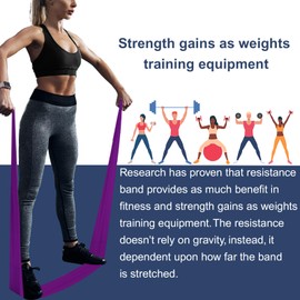A AZURELIFE Resistance Bands,Professional Long Non-Latex Elastic Stretch Bands,Exercise Bands for Physical Therapy, Yoga, Pilates, Rehab, at-Home or The Gym Workouts, Strength Training