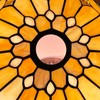 Capulina Tiffany Lamp Shade Cream Brown Stained Glass 12 Inches