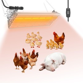 Chicken Coop Heater Chicken Heat Lamp, 200-400 Watt Two-Stage Temperature Chicken Brooder Lamp, Chicken Coop Accessories Carbon Fiber Coop Heater for Chicks, Ducks, Poultry House