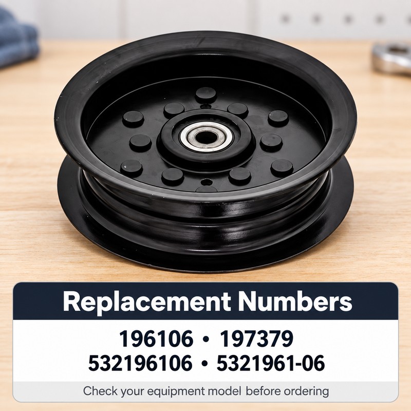 Flat Idler Pulley for Husqvarna and Poulan Pro Mowers, Replaces