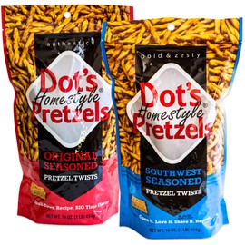 Dot's Southwest Seasoned Pretzel Twists - Bold and Zesty Pretzel Sticks - Original Homestyle Twists - 2, 16oz Bags