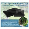 5x5 Nominal (4.5" x4.5") Plastic Pyramid Vinyl Fence Post Cap