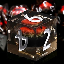 Maywin Sharp Edge Dice Set,Liquid Core Dragon Eye Dice Set,RPG DND Dice for Role Playing Table Games