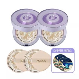Age20s 에이지20s 팩트 2026년형 홈쇼핑 다이아 물광샷 앰플 에센스 23호 본품 2개+리필 2개+ Age 20's Pact 2026 Home Shopping Diamond Dew Shot Ampoule Essence No. 23 Main Product 2 Pieces + 2 Refills +