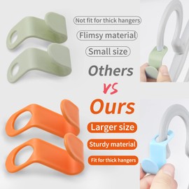 SLMT Space Saving Hanger Extender Hooks 50PCS Clothes Hanger Connector Hooks Closet Organizer for Plastic Hangers