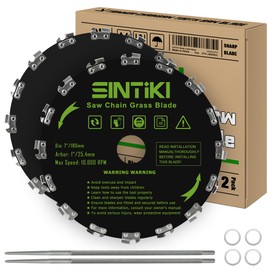 7" Chainsaw Brush Cutter Blades and File Set, 16 Tooth Circular Trimmer Saw Blade for weedeater, Trimming Trees, Cutting String, Underbrush, Trimmer - 2 Pack Circular Brush Blade with 3/16" File