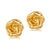 18k Gold Stud Earrings Celtic Knot Earrings Flower Statement Earrings