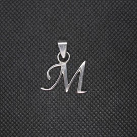 Sterling Silber Anhänger Charm Buchstabe M Massiv Echt Punziert 925 R001436