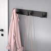 PMMASTO Coat Rack Wall Mount with L Shaped Black Coat