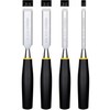 GREBSTK 4PCS Wood Chisel Set, Chrome Vanadium Steel Beveled Blades,