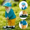 MOOCOCO 8.3 Inch Golf Gnomes Statues,Outdoor Golf Playing Garden Gnome