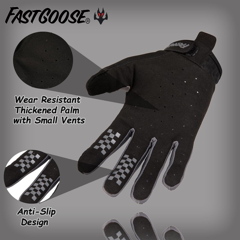FASTGOOSE Motorcycle Gloves, Smartphone Compatible, Bicycle Gloves, Spring, Summer, Autumn,