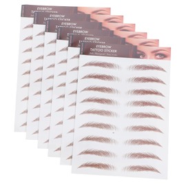 FRCOLOR Water Transfer d Brown Eyebrows Stickers Kit Temporary Disposable Brow Stickers for Sensitive Skin