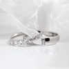 Meissa Couple Rings Sterling Silver Dainty Wedding Bands Men and