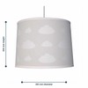 firstchoicelighting Light Grey Cotton with White Clouds Easy Fit Ceiling