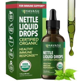 Stinging Nettle Leaf Extract Liquid Drops - USDA Organic - Immune Support and Prostate Health Supplement - 60 Servings - Vegan, Non-GMO, Gluten-Free - Unflavored Herbal Tincture - 1 Fl Oz