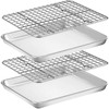 Baking Sheet with Rack Set [2 Pans + 2 Racks],