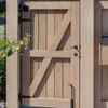 T Strap Hinges Heavy Duty, Shed Door Gate Hinges(Black) (4,