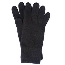 FosterNatur , Merino Women's Gloves Finger Gloves Winter Gloves 100% Wool, black