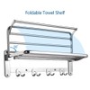 HOONEX Foldable Towel Rack for Bathroom Wall Mounted, 24 Inch
