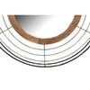 Creative Co-op Round Wall Wood Frame and Metal Wire Surround
