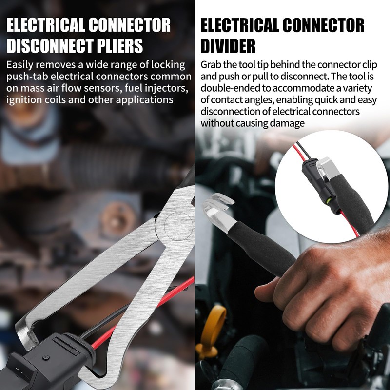 BOXOB 2pcs Electrical Disconnect Pliers Tools, Automotive Electrical Connector Pliers