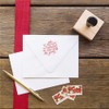 Christmas Holiday Word Phrases Sentiment Wooden Stamp with Handle, Rubber