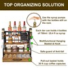 Coffee Syrup Organizer Rack, 4-Tier Syrup Bottle Holder Stand with