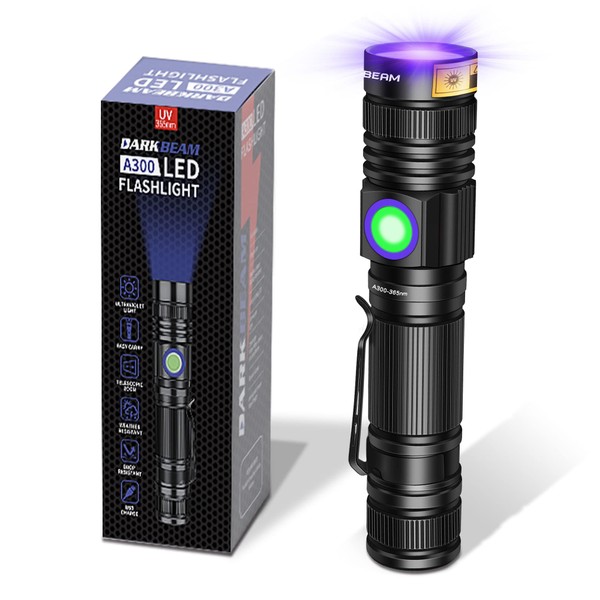DARKBEAM UV 365nm Light Wood's lamp USB Rechargeable Portable Blacklight