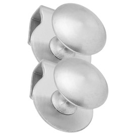 TEHAUX 2pcs Glass Door Pulls Elegant Clamp Handles for Showcase Cabinets Smooth Surface Easy Installation for Bathroom Kitchen Glass Doors Durable