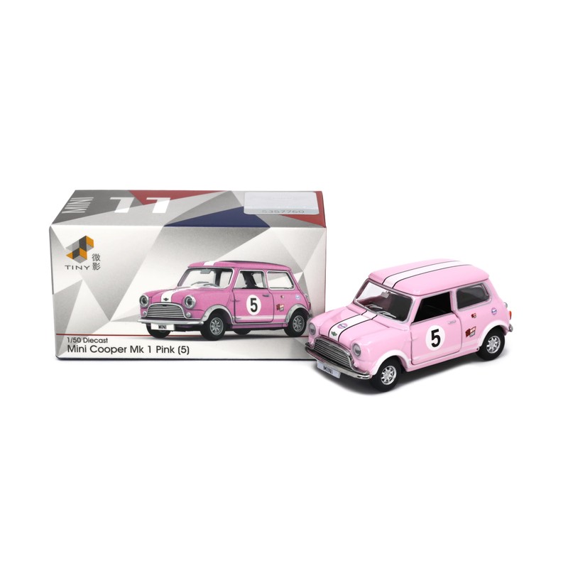 Tiny City 1/50 Mini Cooper Mk 1 Pink (5) Diecast