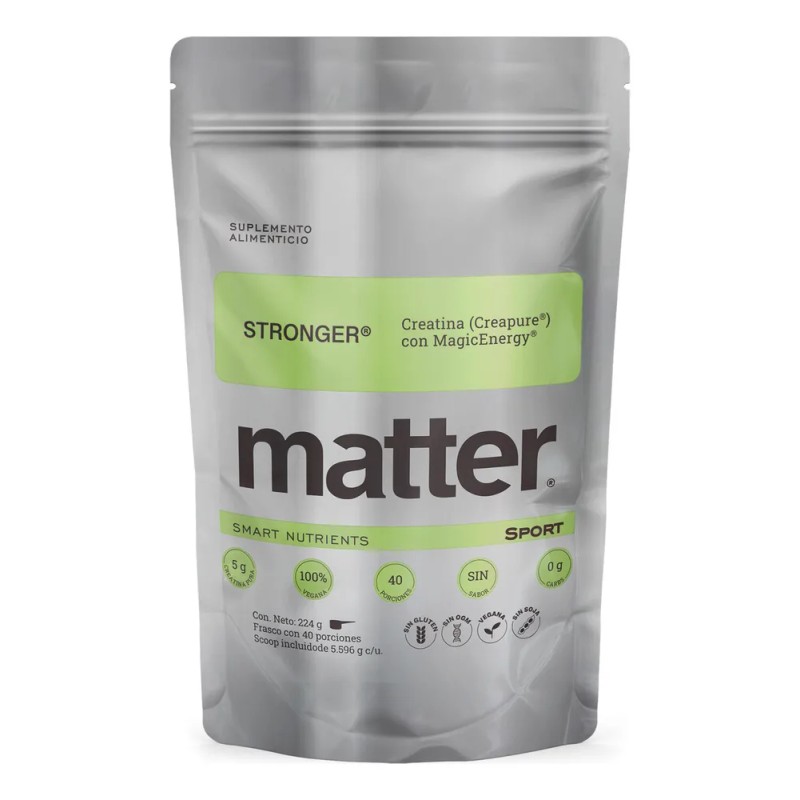 Matter Sports Stronger Creatina Con Magicenergy 40 Servs Sabor Sin