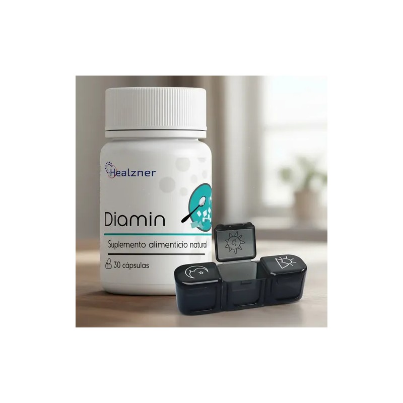 Diamin | Suplemento | Incluye Pastillero | 30 Caps (1pza)