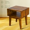 Acacia Serena Nightstand/End Table Solid Wood Bed Side Table for