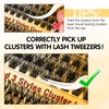 QUEWEL Lash-Cluster Kit 176Pcs D Curl Mixed 3 Styles Eyelashes-Individual
