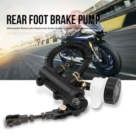 Rear Brake Master Cylinder Folding Brake Master Cylinder Aluminum Alloy Black for Hydraulic Hydro Handbrake Fit for ZX6 ZX7 ZX6R