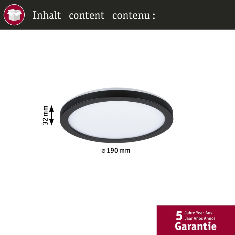 Paulmann 71271 LED Panel Atria Shine IP44 rund 190mm 7,6W