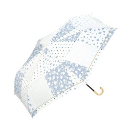 [2025] Wpc. 8065-015-002 Folding Umbrella, Floral Patchwork, Mini, Off Rain Umbrella, Lightweight, Rain or Shine, Commuting to Work, School, Travel, Stylish, Cute, Women's, Floral Pattern, Retro
