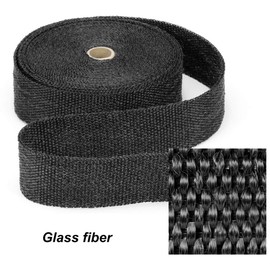 Yizhet 15 m Heat Protection Tape Exhaust Heat Protection Tape Basalt Fibre Exhaust Tape Motorcycle Heat Protection Tape with 4 Metal Cable Ties for Fan Manifolds Exhaust Systems Insulation Tape Heat