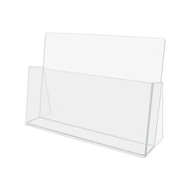 Brochure Holder 11" Wide Catalog or Magazine Bin Clear Acrylic for Counters Space Saving Caddy for Welcome Centers and Schools by Marketing Holders