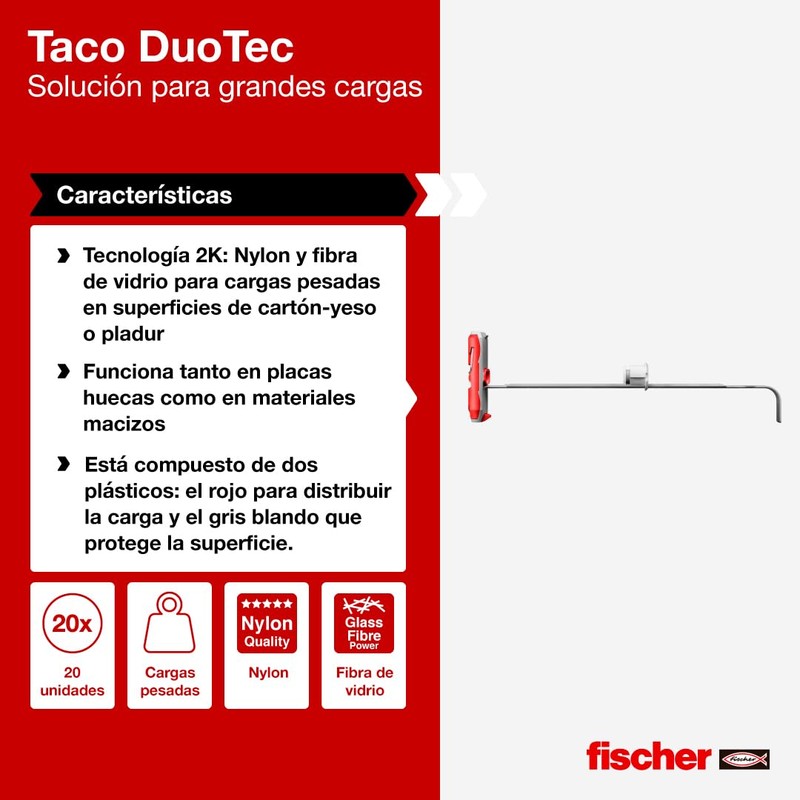 fischer DUOTEC Toggle Plug Cavity Fixing for Attaching Wall Units