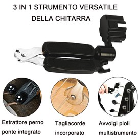 Guitar String Winder 3 in 1 Tool for Guitar Strings Repair Guitar Winders and String Cutters for Musical Instruments, Guitar and Workplace