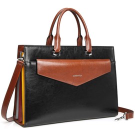 BOSTANTEN Briefcase for Women Laptop Tote 15.6 Inch Genuine Leather Handbag Work Bag