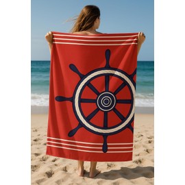 Rest Fusion 100 × 180 cm Microfibre Beach & Travel Towel – Oversized Extra Large Sand‑Free, Quick‑Dry, Lightweight, 100% Recycled – Ideal for Yoga, Pool & Sunbathing (Anchor)