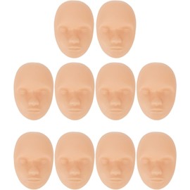 Cabeza de Piel para Práctica de Tatuajes, 10 Piezas Cabezas de Piel para Práctica Tatuajes 3D Silicona Delineador Ojos Labio Microblading Tatuaje Pieles Falsas Suministros