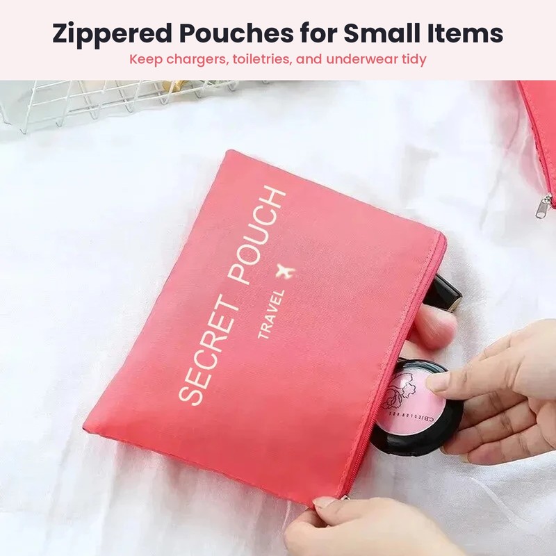 6-Piece Packing Cubes Set – Travel Luggage Organizer Bags with