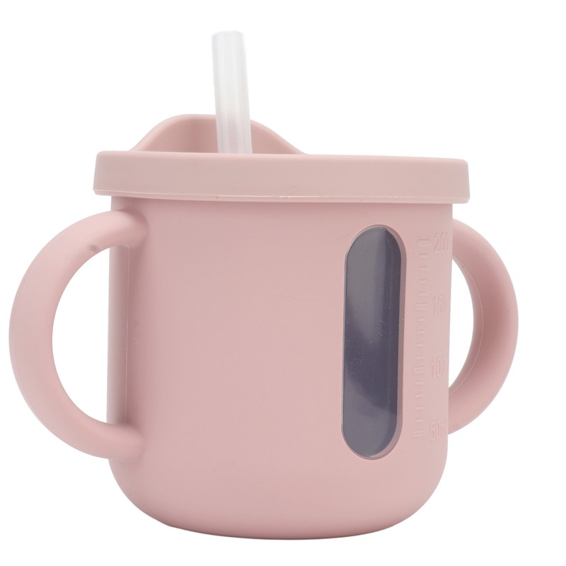Silicone Sippy Cups Double Handles Lightweight Toddler Training Cup with